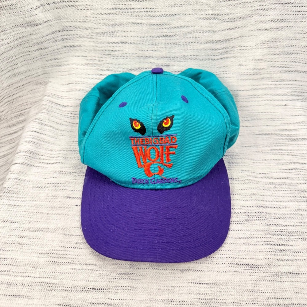 Vintage Busch Gardens Big Bad Wolf Hat Roller Coaster Theme Park Collectible